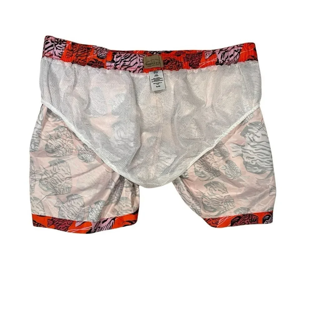 Sears Orange and Black Swim Trunks Classic Design